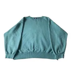 90s usa製 old gap スウェット 前v 短丈 ターコイズブルー