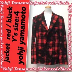 未使用 タグ付 yohji yamamoto ヨウジ ヤマモト ジャケット 赤黒のサムネイル