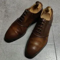 【Crockett&Jones】プレーントゥレザーシューズ ブラウン 英国製のサムネイル