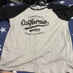 California プリント ラグランTシャツ