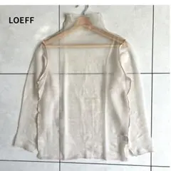 LOEFF トップス シアー ハイネック パイピング カットソー