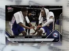 Topps Now VJ Edgecombe Tyrese Maxeyカード