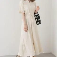 カスタネ　ワンピース　カットシャーリングワンピース