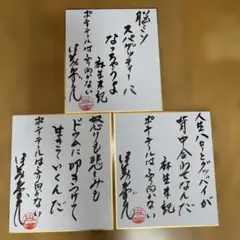 ポニーテールはふり向かないミニ色紙３枚