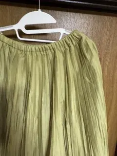 夏セール❣️Wcloset プリーツスカート　黄緑