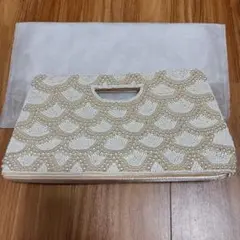 ノクチルカ　肩掛けショルダーバッグ クラッチ2WAY ゴールドパール