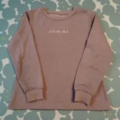 ロゴ入り トレーナー くすみピンク