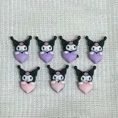 クロミ 紫 ピンク ハート ネイパ ネイルパーツ デコパーツ トレカデコのサムネイル