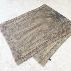 【美品】ETRO ペイズリー柄 ストール ウールシルク混 フリーサイズのサムネイル
