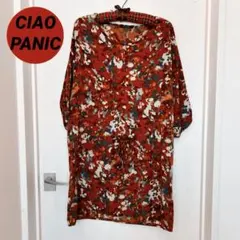 Ciao Panic カモフラージュ柄五分袖チュニック　スプリング　春ワンピースのサムネイル