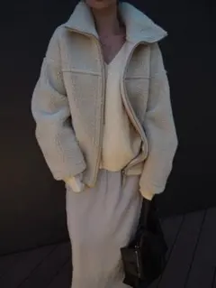 etretokyo 新作　リバーシブルボアブルゾン