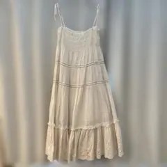 キャミワンピース 森ガール　ロング丈