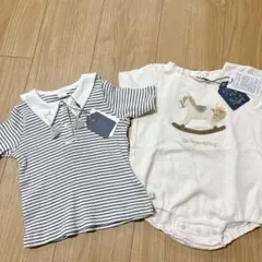 新品タグ付★Cottoli コトリ 70cm ロンパース＆トップス 2枚セット