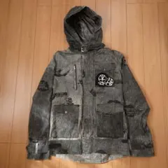 h.ANARCHY フード付きミリタリージャケット グレー系