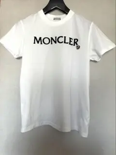 モンクレール　ブラック刺繍ロゴTシャツ　M 極美品　　2024年製　最終モデル