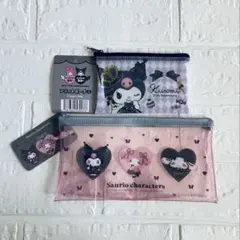 クロミ　フラットポーチ　ラメポーチ　セット　セリア　ダイソー