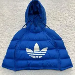 アディダスオリジナルス デカロゴ ダウン ポンチョ ブルー Mサイズ フード付