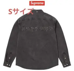 T*】様 Supreme ブラックデニムシャツ 長袖 Sサイズ 2026年最新】SUPREME デニムカラー：ブラック メンズ デニムシャツ