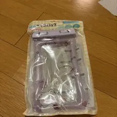 パープル 防水スマホケース ハートデザイン