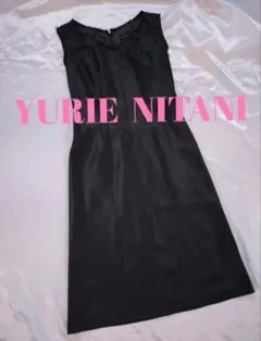 【夏の行事に】YURIE NITANI ノースリーブ ワンピース ブラック 40のサムネイル