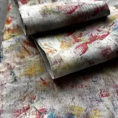 6 ペイント染めデニム　ハギレ