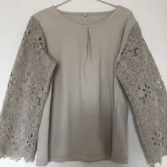 カットソー長袖レディースレース