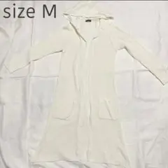 ロングカーディガン ニットカーディガン カーディガン 白 ホワイト レディース