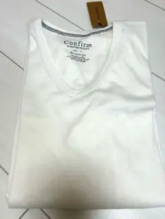 Confirm Vネック 長袖カットソー ホワイト Lサイズ　Tシャツ　Lのサムネイル