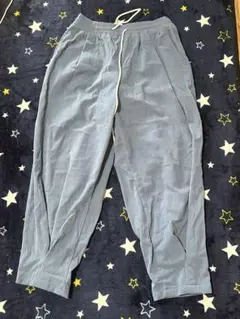 グレー コーデュロイ ワイドイージーパンツ