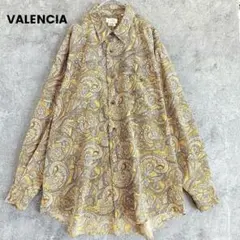 ✨️超美品✨️VALENCIA　バレンシア　長袖シャツ　ペイズリー柄　古着　総柄