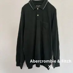 90s アバクロ 長袖ポロシャツ XL ポケット付き ダークグリーン 古着のサムネイル