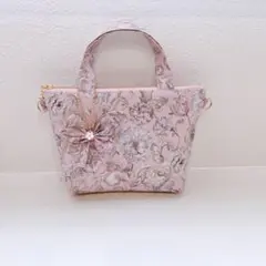 リバティ ムーンモス ピュアピンク リボンチャーム付き持ち手付き保冷