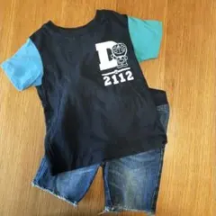 ベビーギャップ　デニム　半ズボン　と　110cm　ユニクロ　ドラえもん　Tシャツ