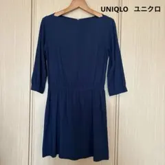 UNIQLOユニクロ 七分袖レーヨンワンピース チュニック