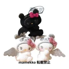 パンダ ハローキティ こあくま×てんしマスコット ぬいぐるみ 3種セット