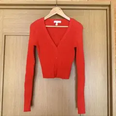 極美品 H&M リブニット オレンジ