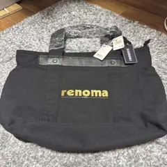 renoma トートバッグ 黒 キャンバス