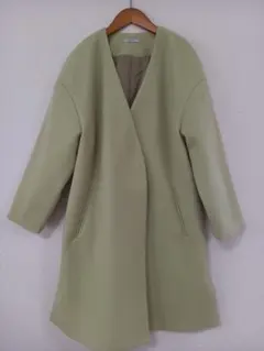 ノーカラーロングコート ☆新品☆Ｌサイズ