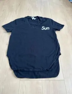 Americana ブラック Vネック Tシャツ 半袖〈A2〉のサムネイル