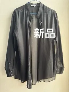 《新品》　UNIQLO ユニクロ　ブラウス　シースルー　ブラック　長袖