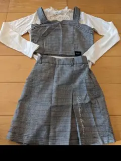 ラブトキシック　チェック柄セットアップ（長袖トップス付き）　140