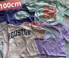 100cm 女の子 半袖Tシャツ 4枚 セット まとめ売り 保育園着 しまむら
