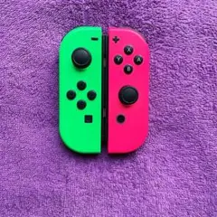 ジョイコンJoy-Con純正 ネオングリーン ネオンピンク セット2-s【美品】