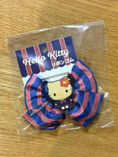 ハローキティ リボンヘアゴム ストライプ柄