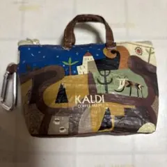 カルディ　カラビナ付きミニバッグ