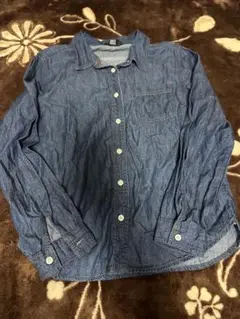デニムブルー 長袖シャツ