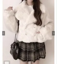 ファーショート丈Pコート[on271]