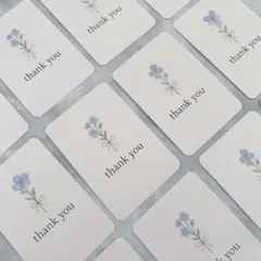 【32枚】サンクスカード　サンキューカード　ハンドメイド　ビオラ　おしゃれ