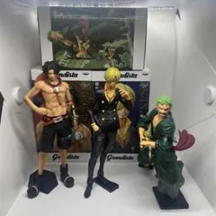 開封済ワンピース Grandista フィギュア　エース　サンジ、ゾロ3体セット