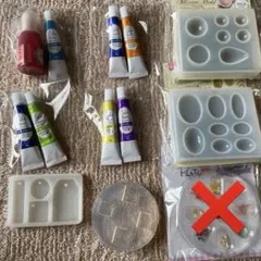 UVレジン液セット 6色 シリコンモールド付き